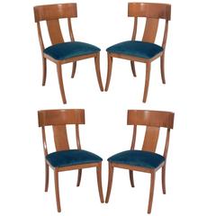 Set of Four Elegant Klismos Dining Chairs 5