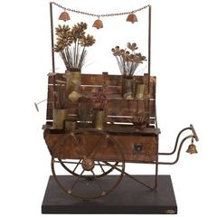 C. Jere Garden Cart Sculpture