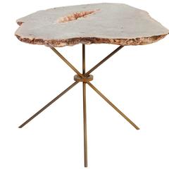 Rose Quartz Agate Side Table 1