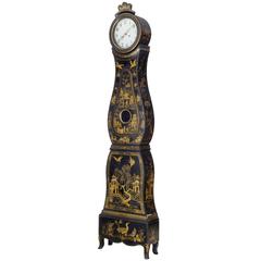 Antique 19th Century Swedish Chinoiserie Mora Longcase Clock