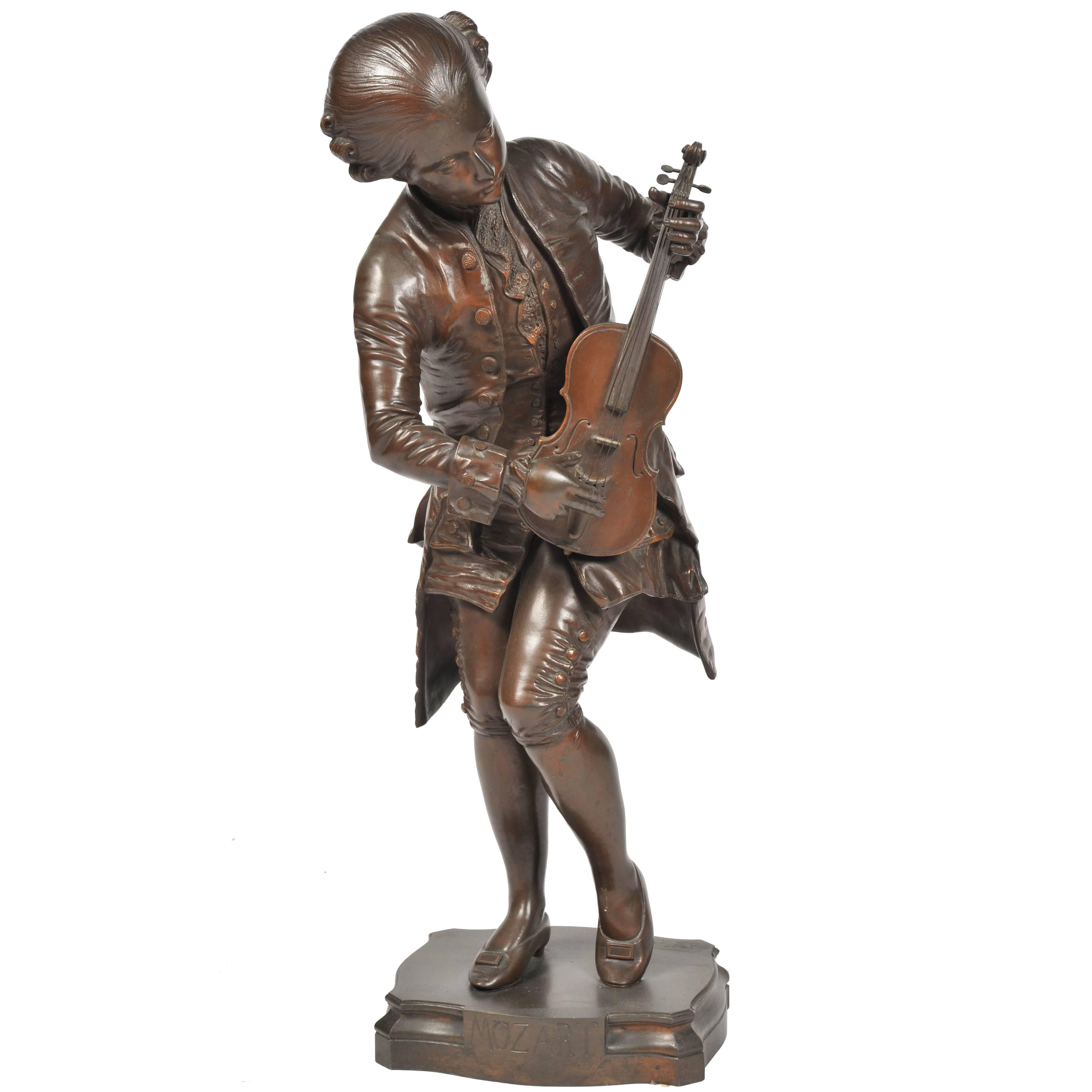 19th Century Bronze Statue of Mozart