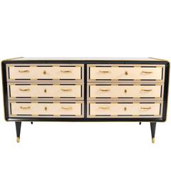 Vintage Italian 1980s Double Width Chest-of-drawers
