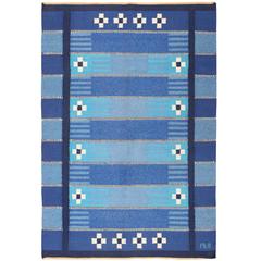 Vintage Swedish Kilim Rug 12