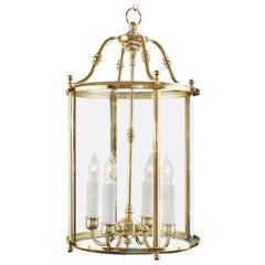 French Vintage Brass and Glass Lantern