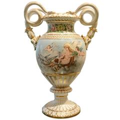 Antique Hand-Painted Meissen Vase