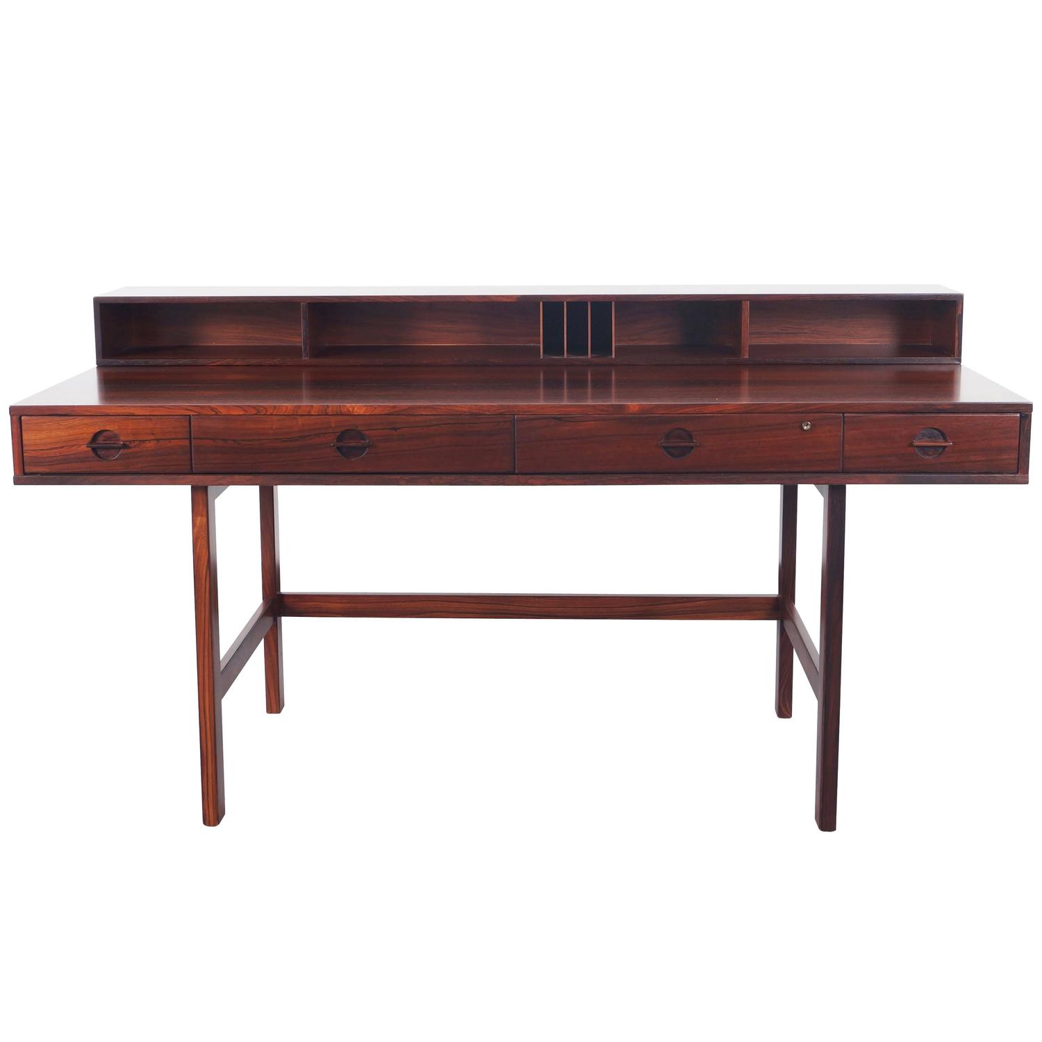 Danish Rosewood Flip Top Desk By Jens Quistgaard At 1stdibs