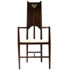 Arts and Crafts Mahogany Armchair by G M Ellwood 3