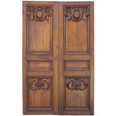 Antique Turn of the Century Carved Wooden Doors