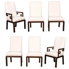 Rare Restored Set of Six Parsons Style Dining Chairs by Baker 11