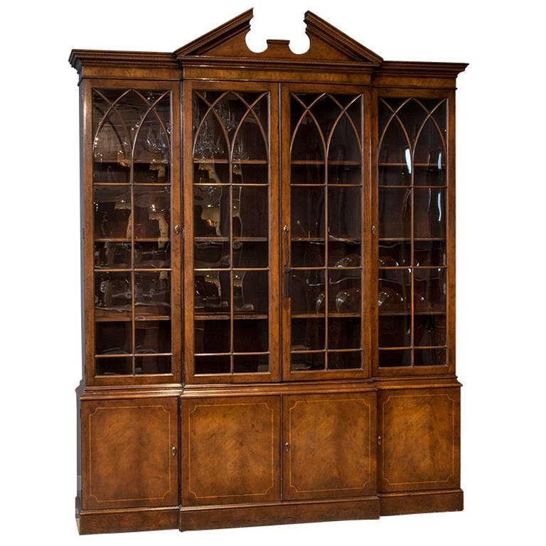 Georgian Style Breakfront Display Cabinet For Sale At 1stdibs