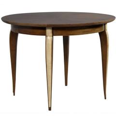 French Art Deco Occasional Table with Parchment Accents by Maison Dominique