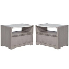 Pair of Carrocel Custom White Oak Nightstands