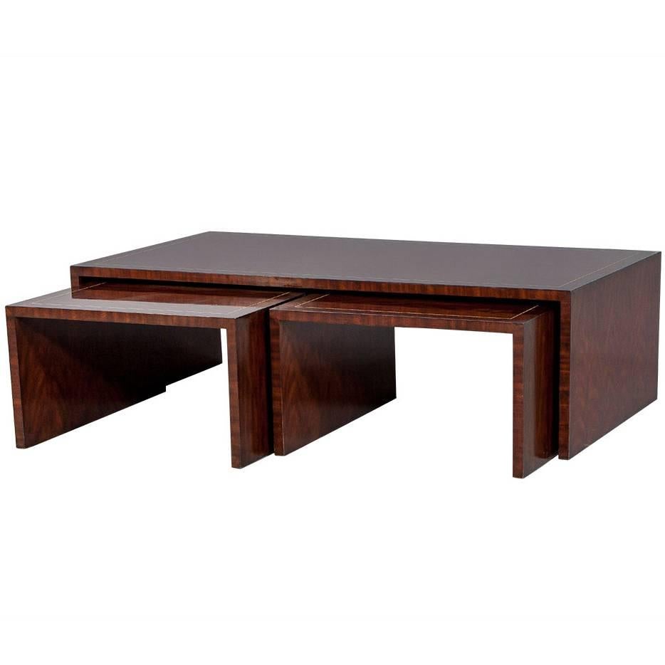 EJ Victor Mahogany Nesting Cocktail Table