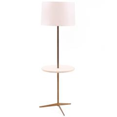 Patinated Brass Tripod Floor Lamp 12
