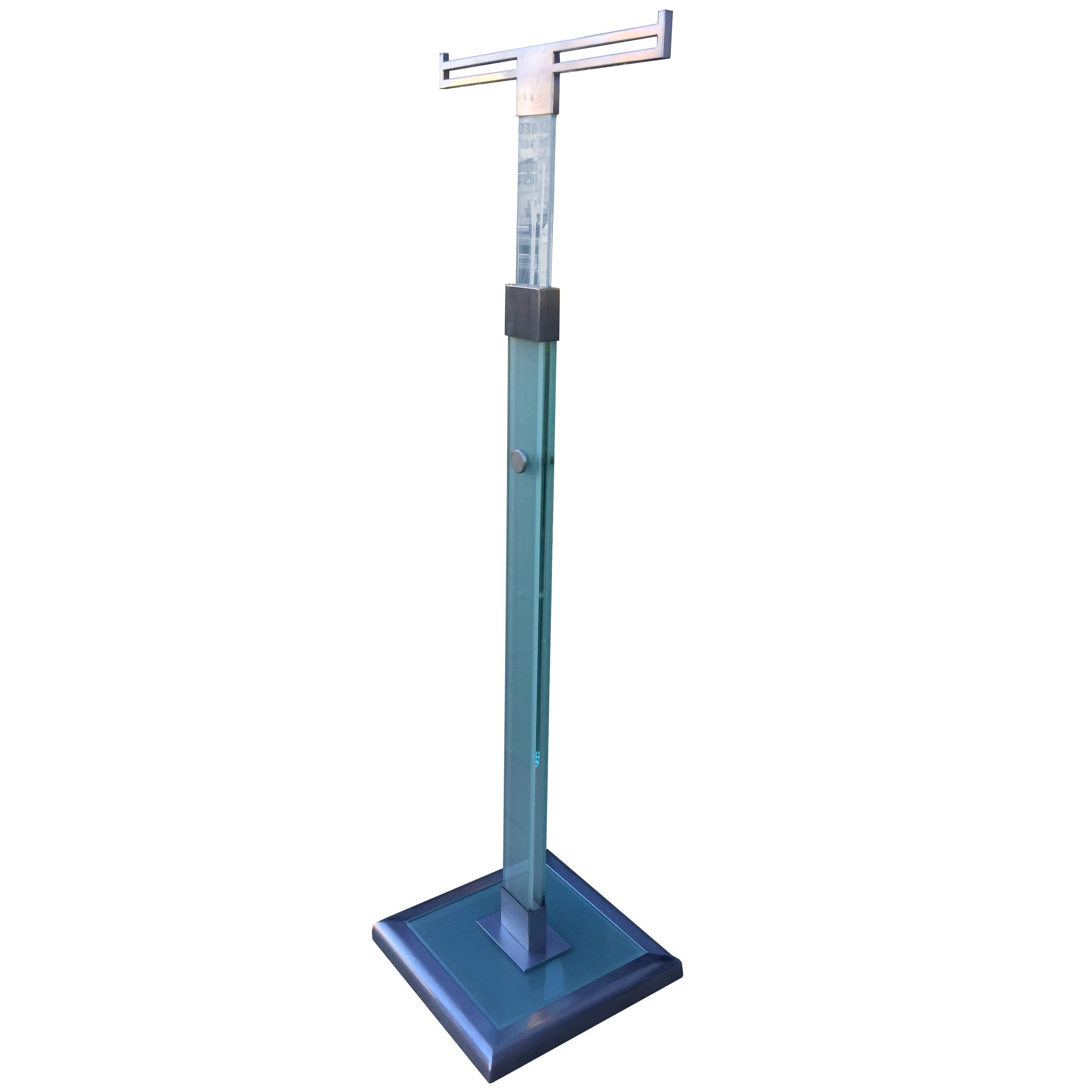 Glass and Aluminum Valet Stand by Fontana Arte