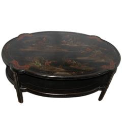 Vintage Chinoiserie Painted Coffee Table