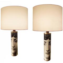 Pair of Table Lamps by Piero Fornasetti