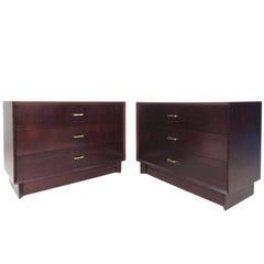 Pair of Vintage Modern Mahogany Bachelor's Chests
