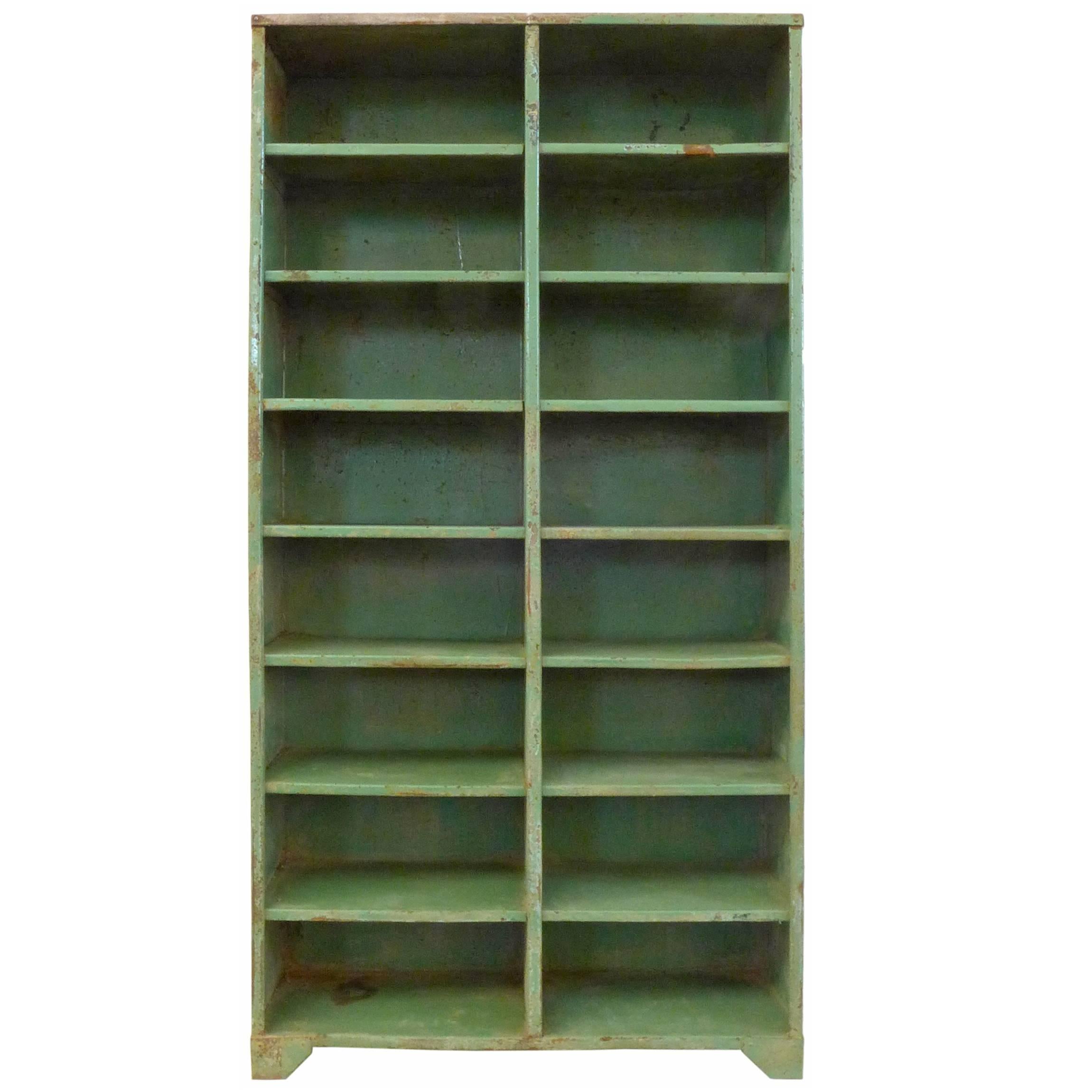 1930s French Industrial Shelving Unit For Sale