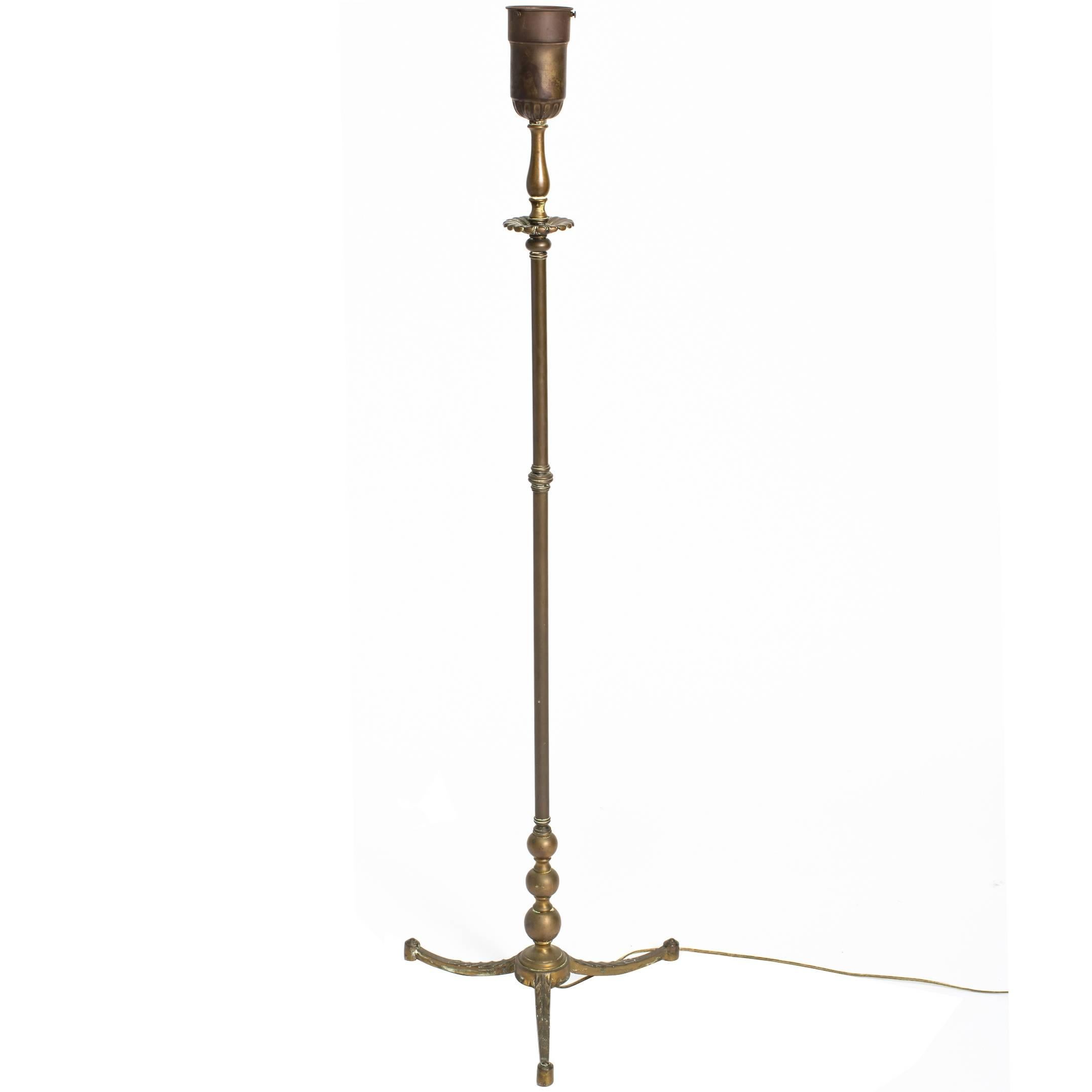 Neoclassical Style 1940s Bronze Floor Lamp