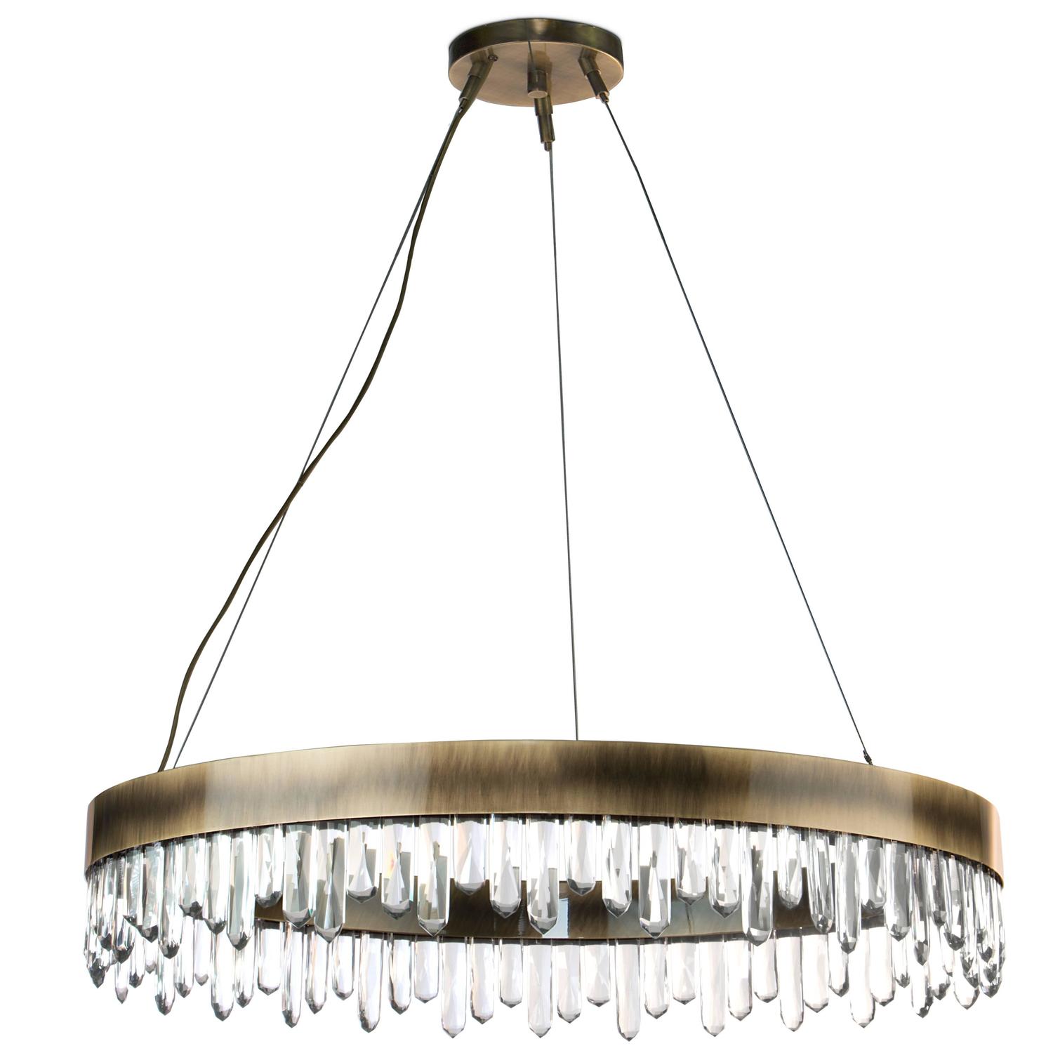 Large European Brabbu Vintage Brass And Quartz Crystal Round Large European Brabbu Vintage Brass And Quartz Crystal Round Chandelier For At 1stdibs
