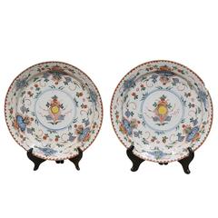 Pair of 18th Century Delft Chargers