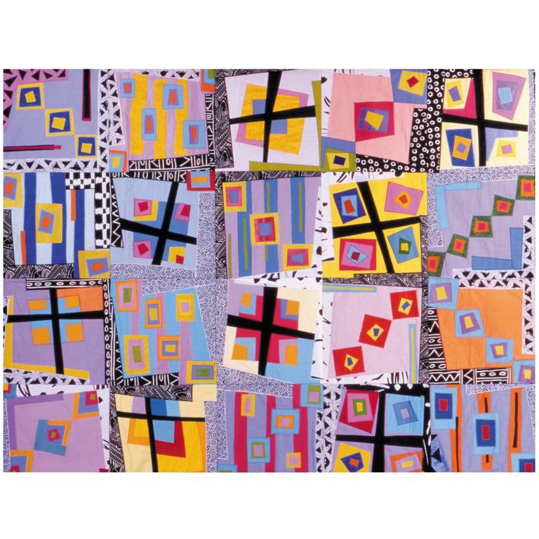 Ice Cold in Alice, Contemporary Quilt Wall Hanging For Sale
