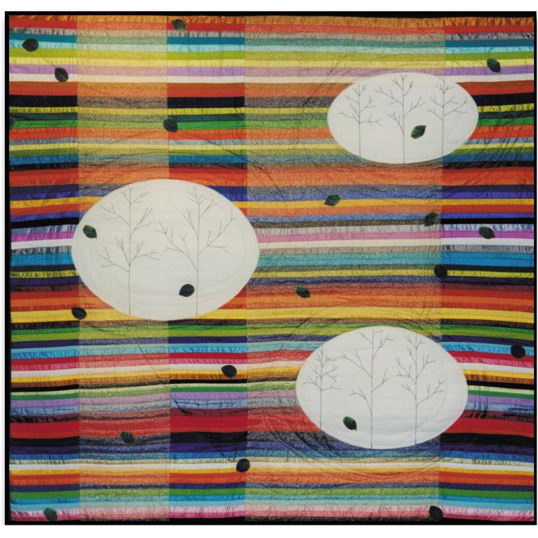 Tree of Life Contemporary Quilt Wall Hanging For Sale at 1stdibs