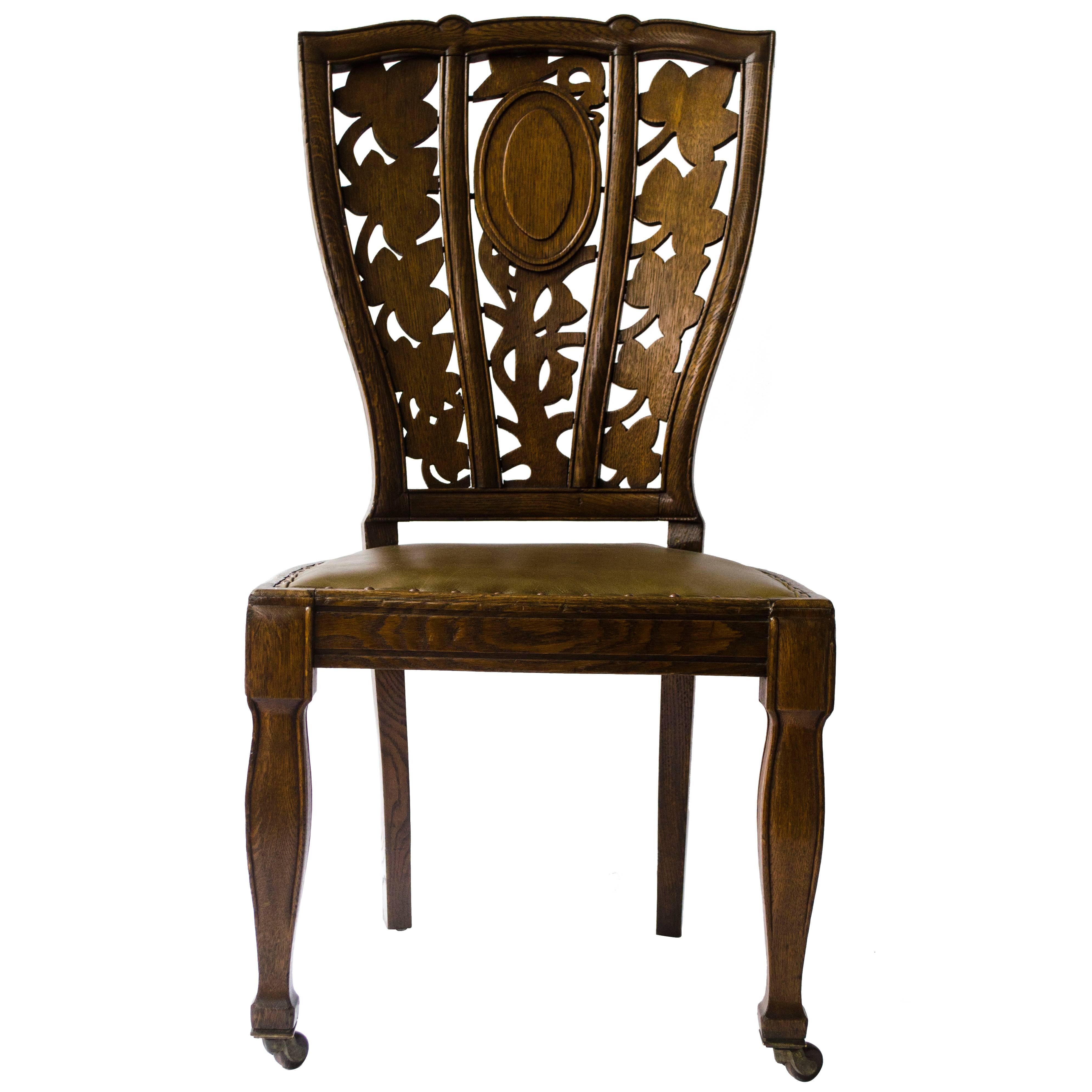 Arthur Heygate Mackmurdo for the Century Guild. An Important Art Nouveau Chair For Sale