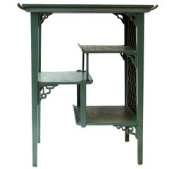George Watson Edinburgh An Anglo-Japanese Side Table With Original Green Paint 