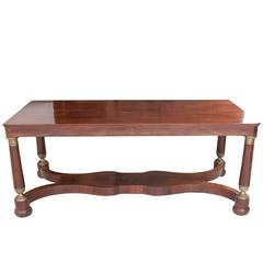 French 19th Century Empire Mahogany Dining Table 5