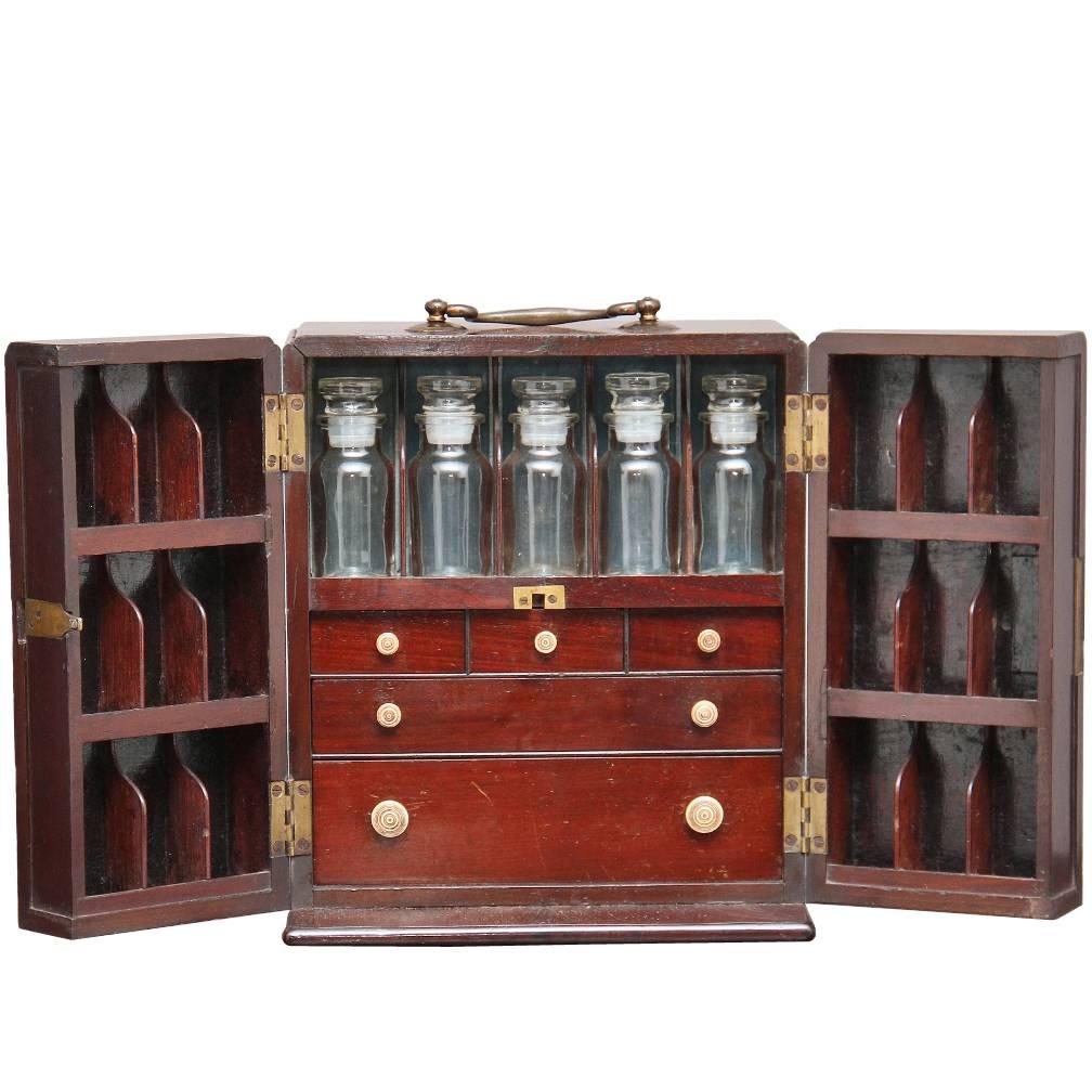 19th Century Mahogany Apothecary Cabinet