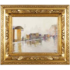 Vintage Vittorio Nattino "Rainy Day in Venice"