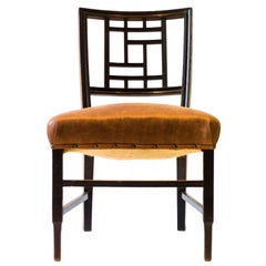 Vintage Anglo-Japanese Ebonized Side Chair, Attributed to Edward William Godwin