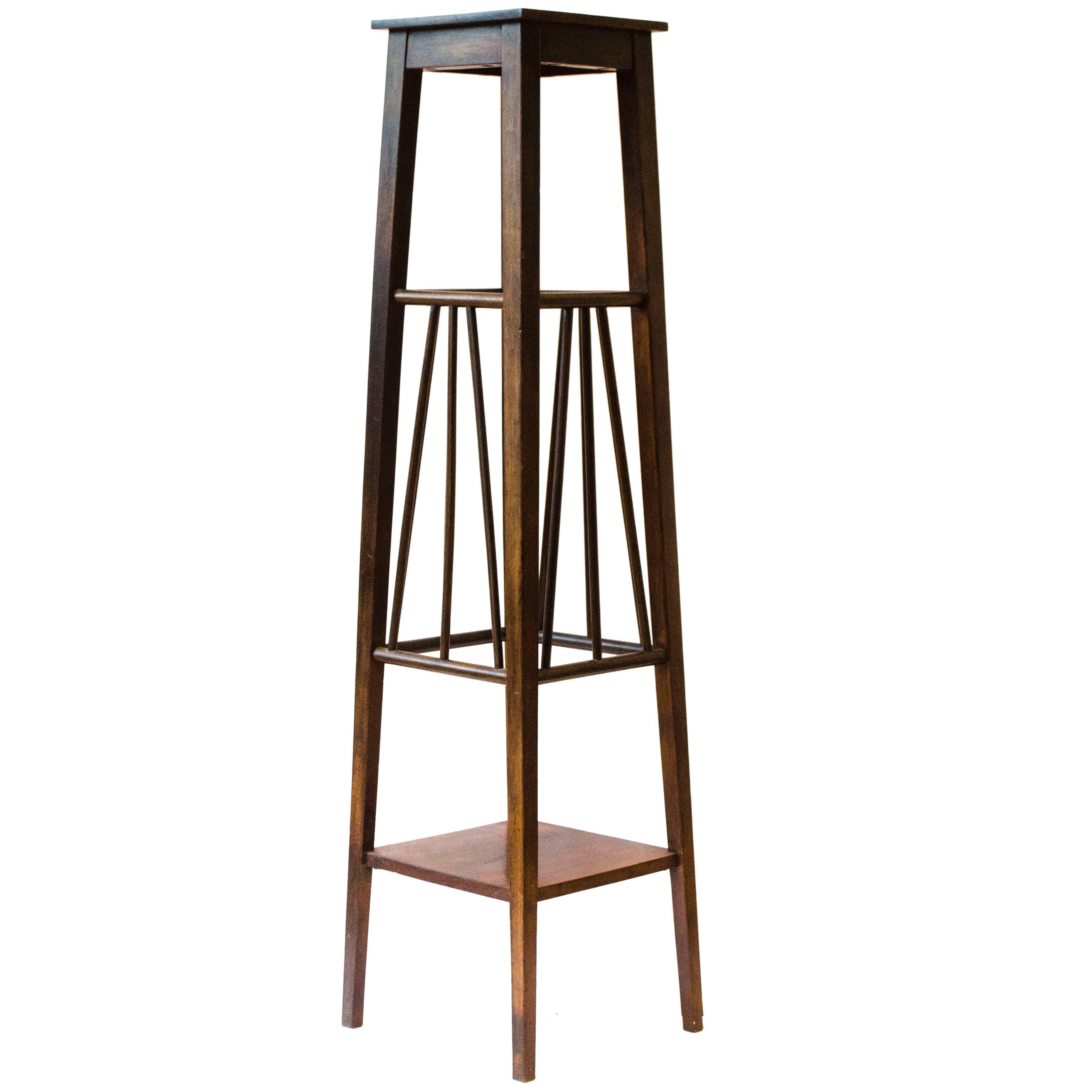 Anglo-Japanese Walnut Plant Stand by E. W. Godwin