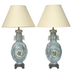 1970s Ceramic Table Lamps by Marbro, Pair