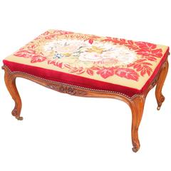 Antique Victorian Walnut Stool 8