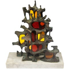 Mid-Century Modern Brutalist Bronze Sculpture