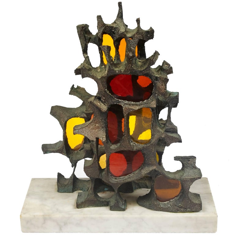MidCentury Modern Brutalist Bronze Sculpture For Sale at 1stDibs