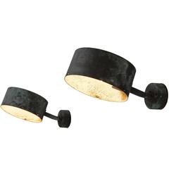 Hans-Agne Jakobsson Set of 4 Patinated Copper Wall Lights