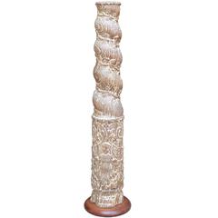 18th Century French Carved Oak Newel Post 6