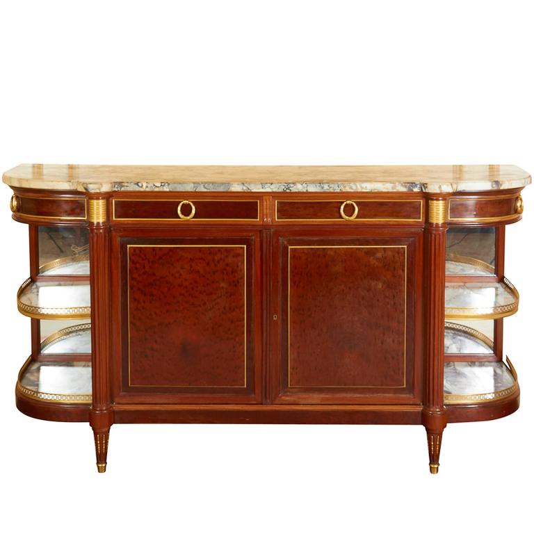 Louis XVI Style Mahogany, Amaranth and Gilt Bronze Console ... Louis XVI Style Mahogany, Amaranth and Gilt Bronze Console ...