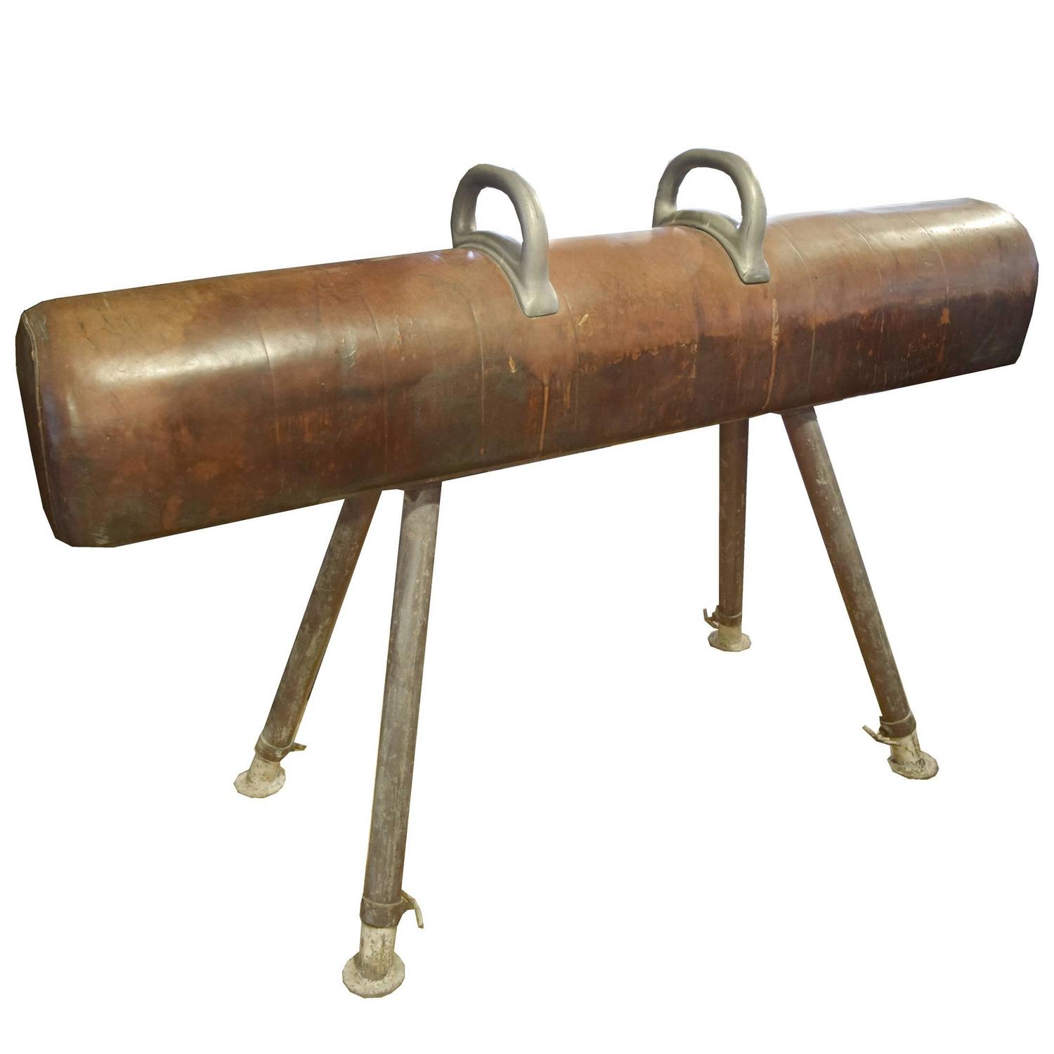 Leather and Iron Pommel Horse For Sale at 1stdibs
