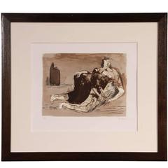 Henry Moore 'British' Signed Lithograph of a Reclining Figure