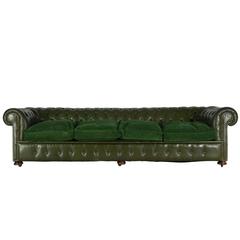 Large Four-Seat Bottle Green Chesterfield 10