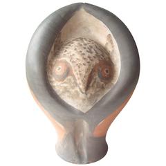 Jules Agard Large Terracotta "Owl", Sculpture, Signed 4