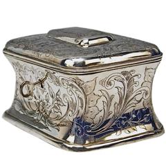 Austrian Silver Sugar Box like Chest with Key, circa 1900 3