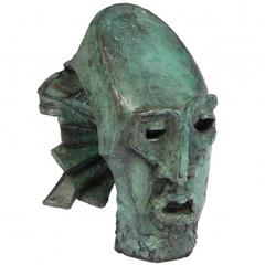 Earnst Neizvestny 'Russian' Bronze Sculpture "Mask of Dante"