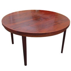 Vintage Danish Mid-Century Modern Rosewood Revolving Table