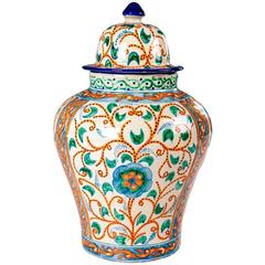 Colorful Mexican Ceramic Vase, Talavera Tibor